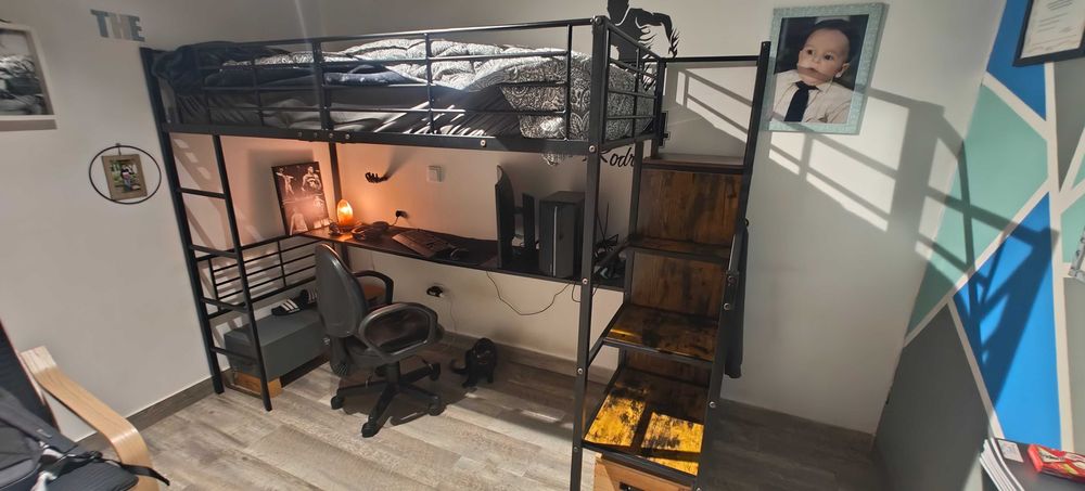 Beliche Loft com Secretária e Cabideiro