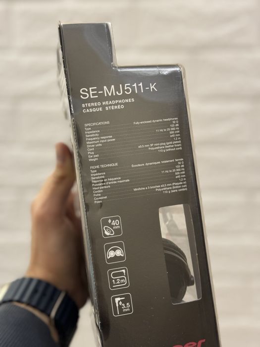Наушники Pioneer SE-MJ511-K Black Оригинал, абсолютно новые