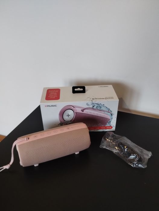 Głośnik mobilny XMUSIC BTS800P Różowy Bluetooth AUX Radio FM