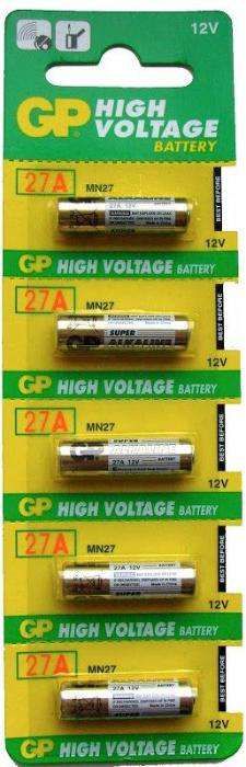 GP Alkaline Batteries 27A for Garage Door Remote Controls (12 V)64729612284417121