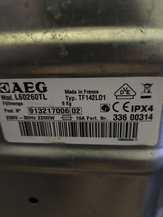 Pralka AGE na części