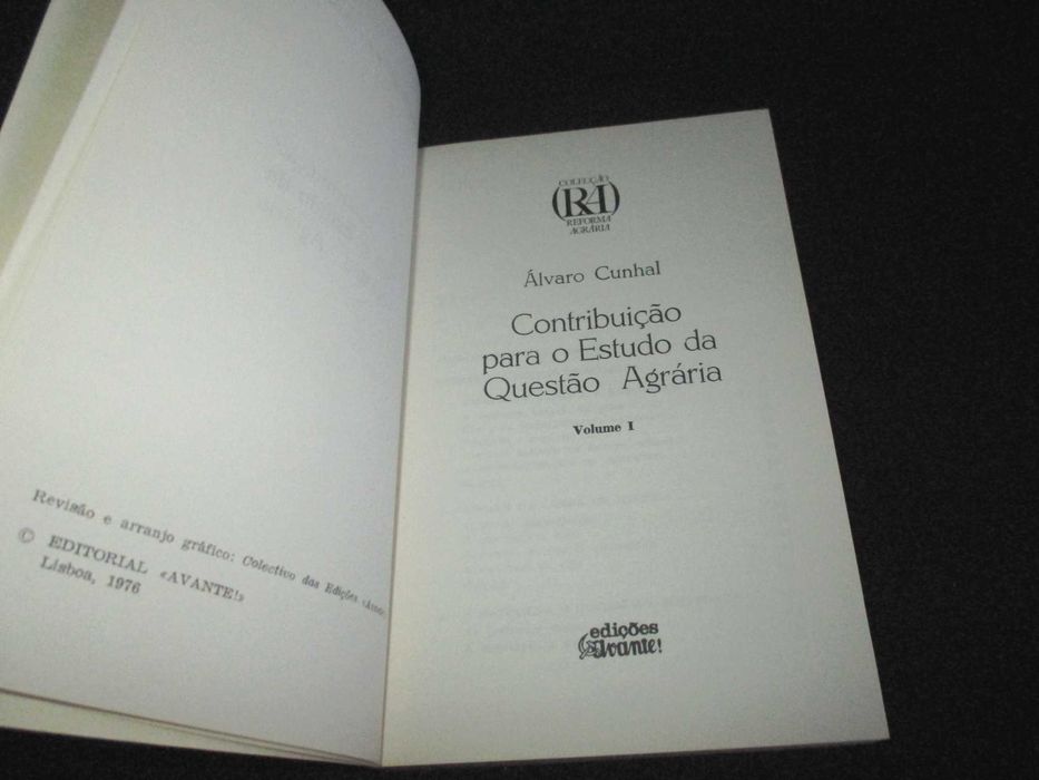 Livros Contribuição para o Estudo da Questão Agrária Álvaro Cunhal