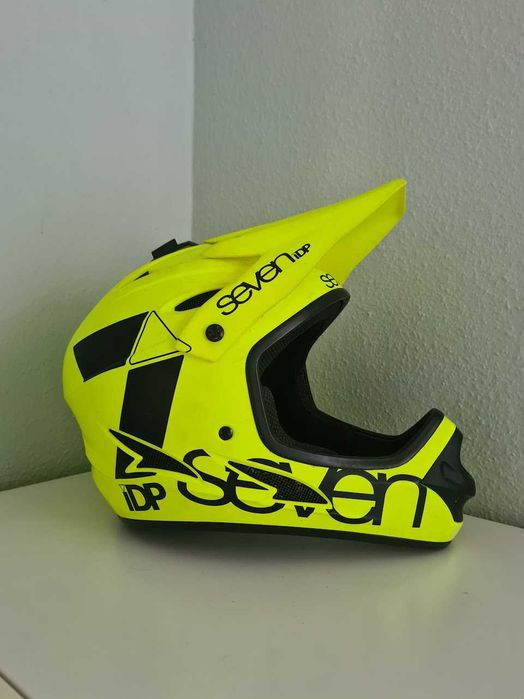 Kask rowerowy fullface 7idp Seven IDP enduro DH freeride roz. M żółty neon