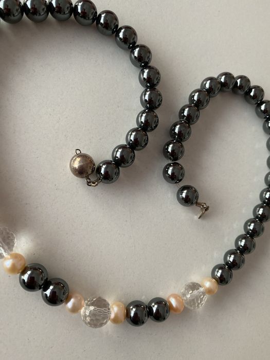 NOWY / Naszyjnik hematyty 55 cm