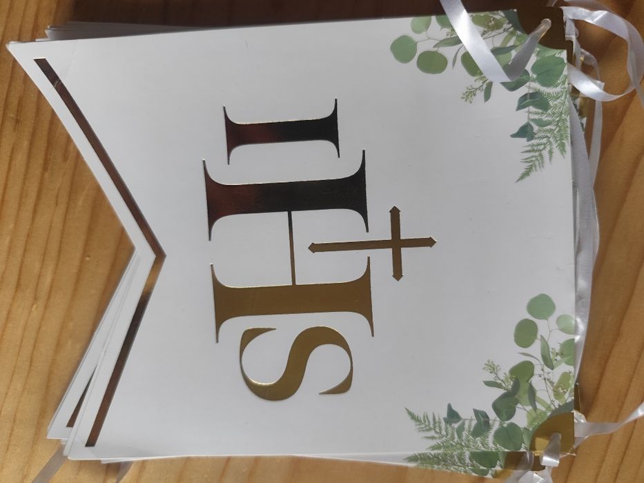 Napis girlanda I Komunia Święta