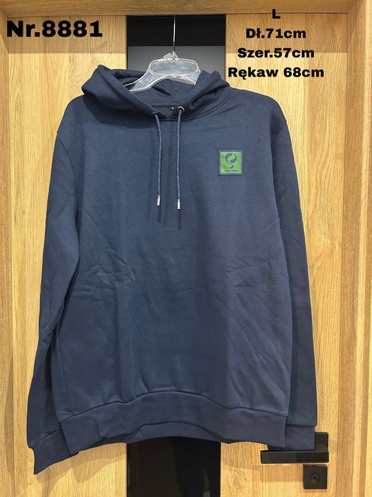 Nowa męska bluza z kapturem granatowa rozmiar L nr.8881