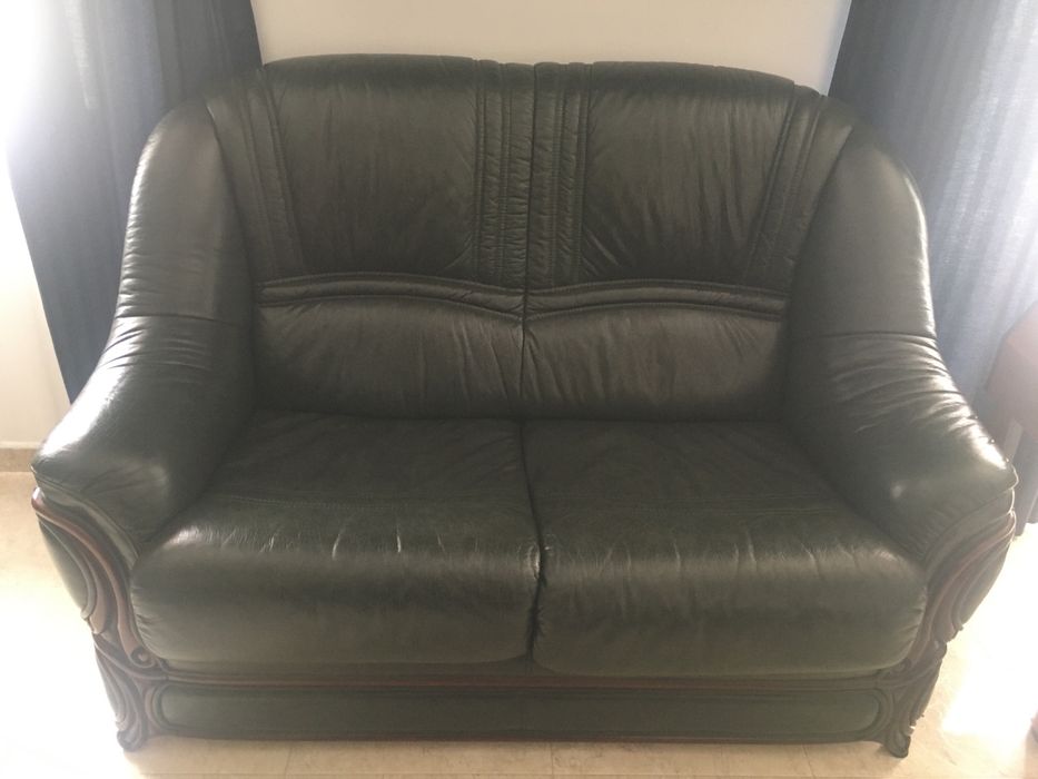 Sofa de Pele Cor Verde