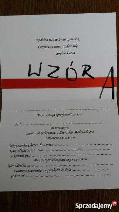 Zaproszenie 2 w 1 chrzest i ślub zaproszenia