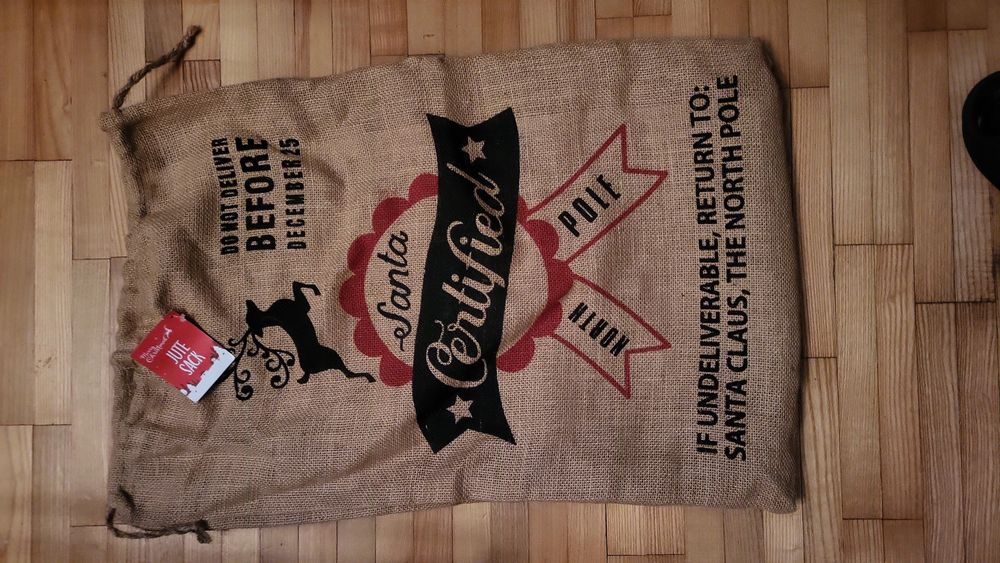 Worek jutowy świateczny 3 wzory do wyboru