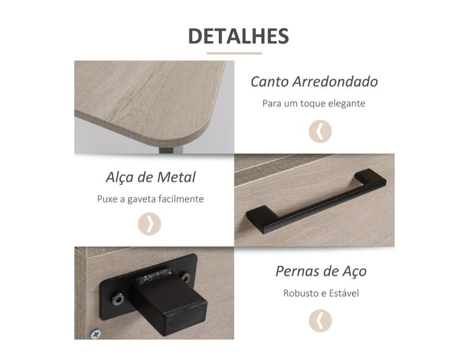 Secretária com gaveta e armário