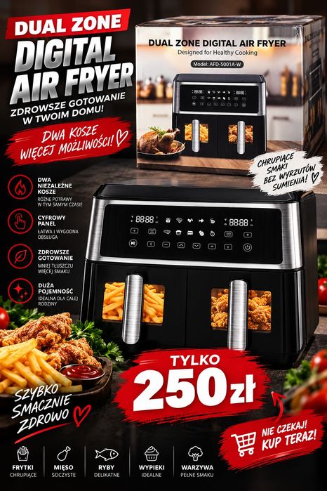 OUTLET Janki, ul. Wspólna 6 AIR FRYER AFD-5001A-W PROMOCJA!!