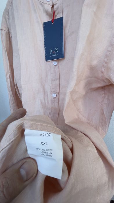 Рубашка мужская льняная XXL