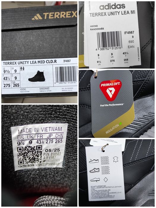 42 Adidas Terrex Unity Leather оригінальні чоловічі зимові кросовки