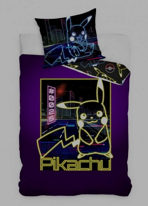 KOMPLET POŚCIELI 160x200 Pokemon Pikachu