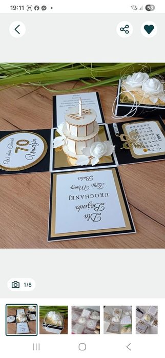 Exploding box kartka 3d urodziny chrzest