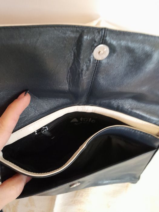 Оригинал Tula Британия кожаная сумка кроссбоди тёмно-синего цвета