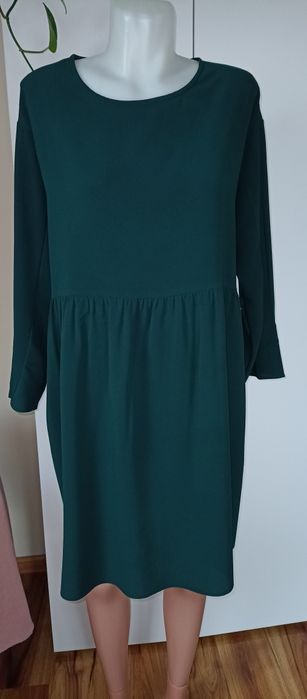 Zielona sukienka długi rękaw  ASOS rozmiar 46