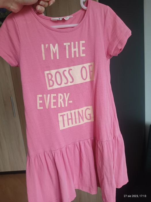 Tunika sukienka krótki rękaw H&M - I'm the boss of every thing