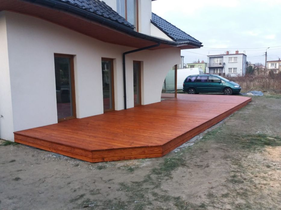 Deska tarasowa modrzew ryflowana