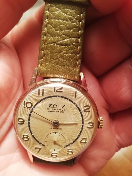 Relogio masculino vintage zoty supremus, 17 rubis, calibre AS 1130