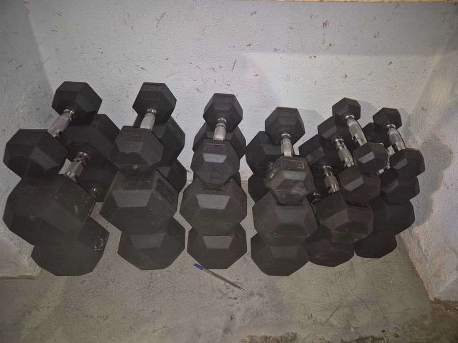 Conjunto de equipamento Mirafit para ginásio em casa – rack, halteres, barras e discos