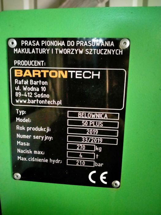 Belownica, prasa do makulatury