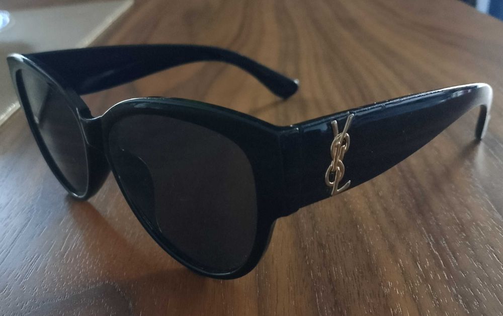 Okulary przeciwsłoneczne ysl czarne modne cat Laurent