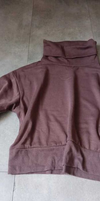 Bluza damska golf brązowa