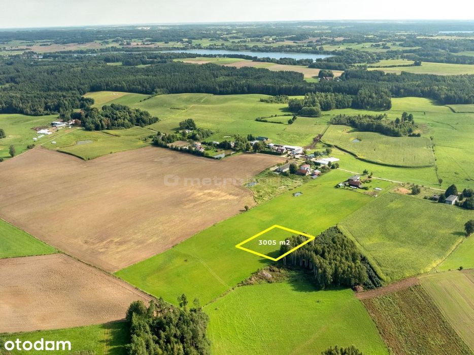 działka 3005 m² z WZ  Sadowo, gm. Biskupiec