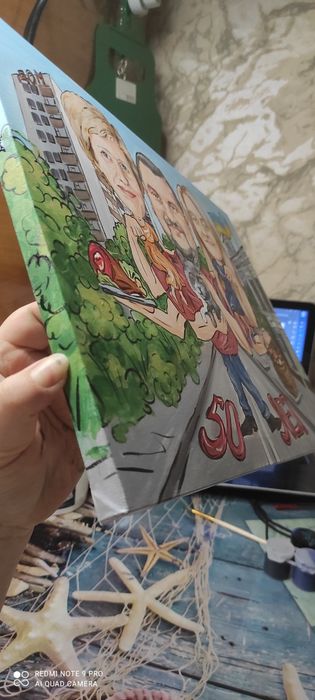 Портрет, шарж на замовлення з фото. Подарунок, карикатура