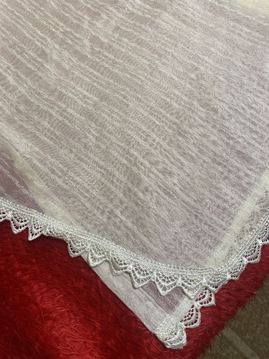 Гардины 2 шт молочного цвета с небольшим отливом