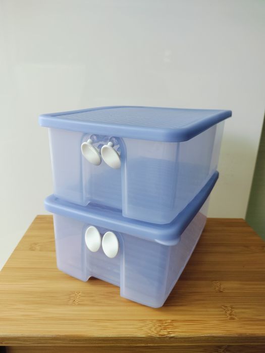 2 Tupperware lilás 2L para armazenar no frigorífico