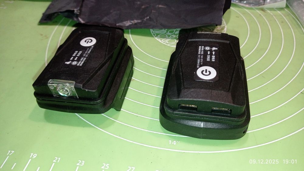 Адаптер павербанк с фонариком на АКБ 21 вольт