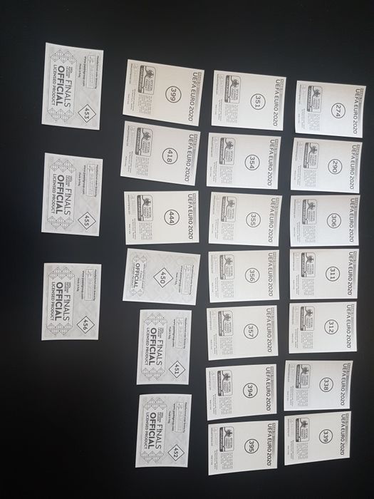Cromos da coleção euro 2020