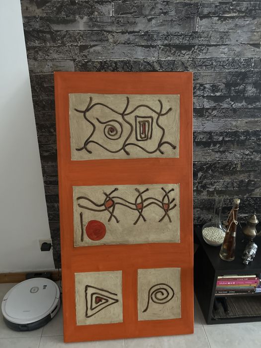 Vendo quadro, pintado á mão,tamanho altura 72 cm e comprimento 1 m,42