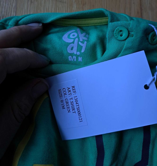 Conjunto T-Shirt + Calças - Verde - 0-1 mês - Cokidy - Novos!