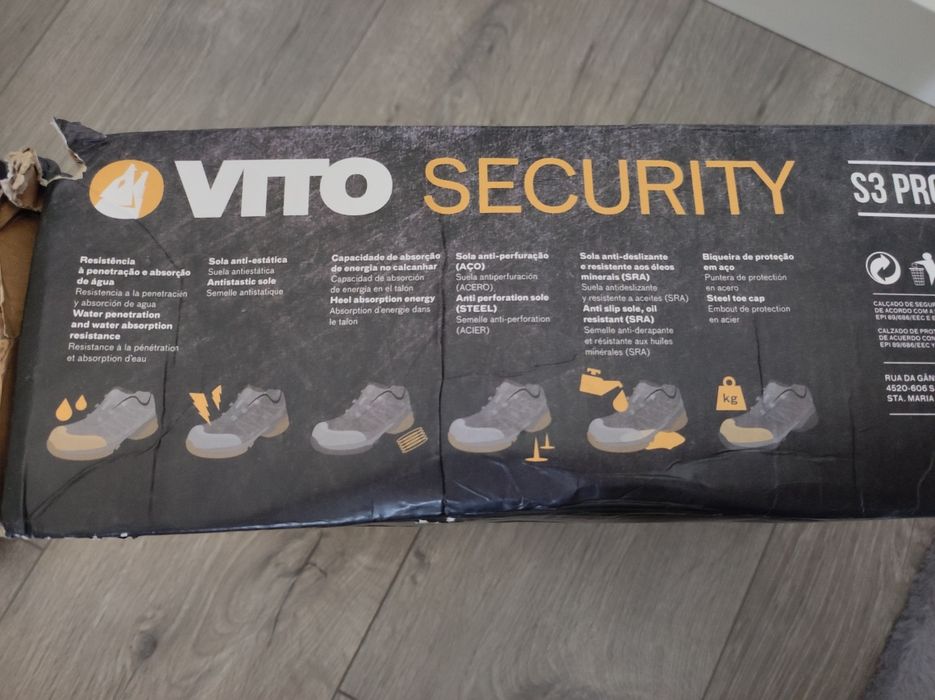 Botas Biqueira de Aço Vito S3 - Tamanho 44