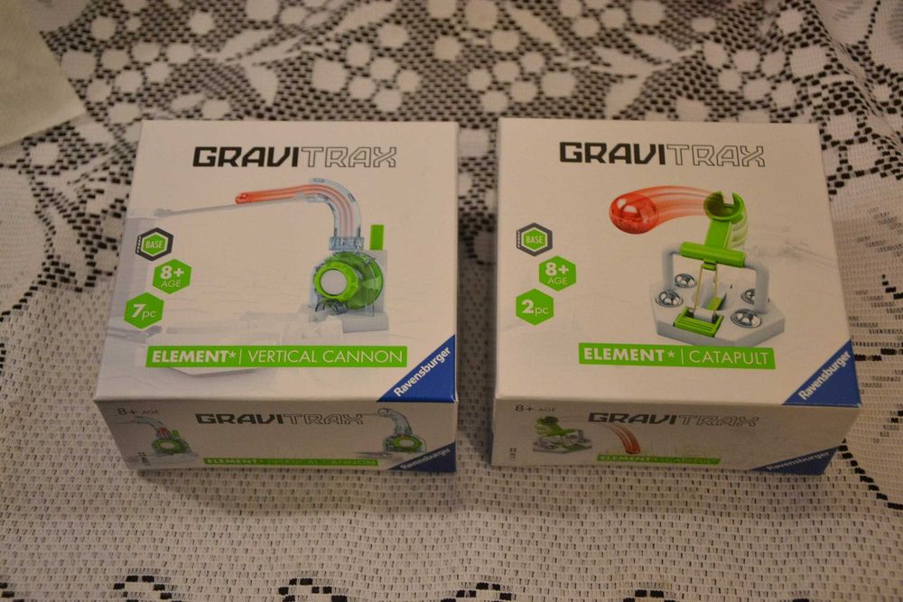 2x Gravitrax Ravensburger Catapult + Vertical Cannon zestaw