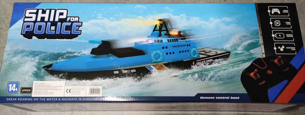 Łódź Łódka Motorówka zdalnie sterowana Dickie RC - POLICJA