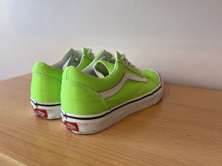 Vans old skool neon green gecko