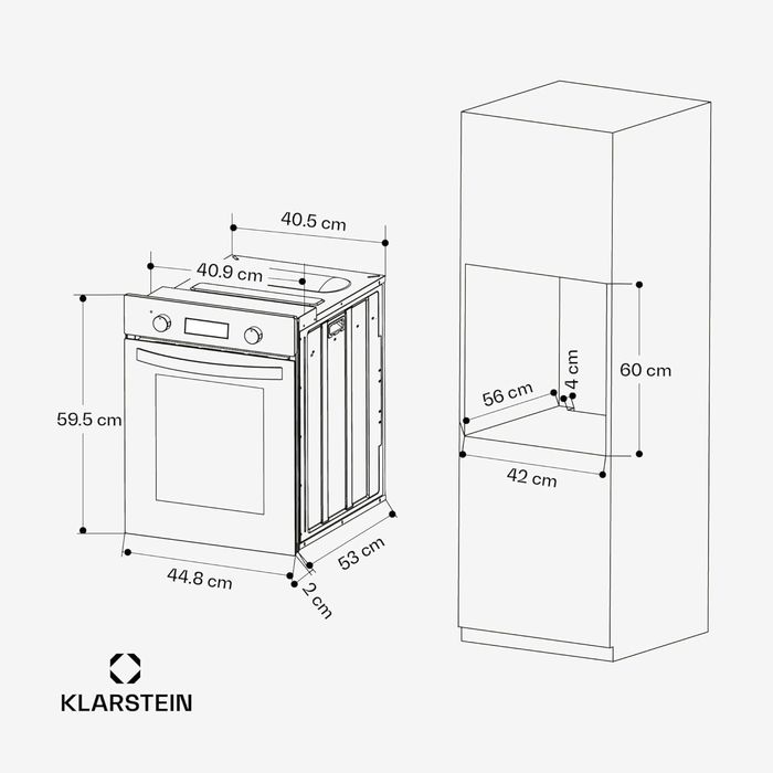 Духовка Klarstein SmartSlim 45 см.