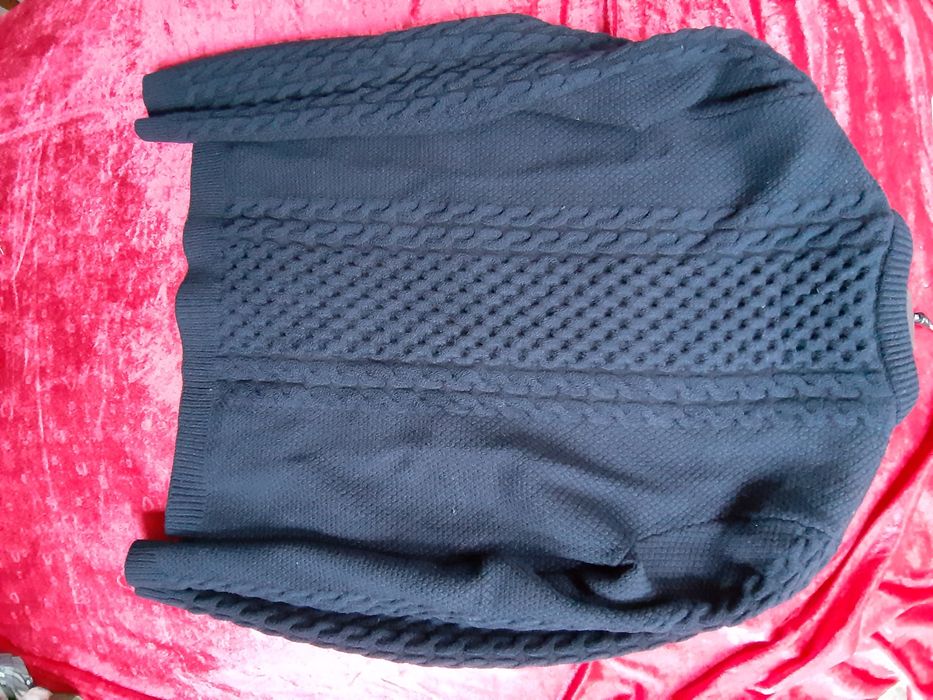 Burberry sweter granat wełna L 100% oryg nr seryjny