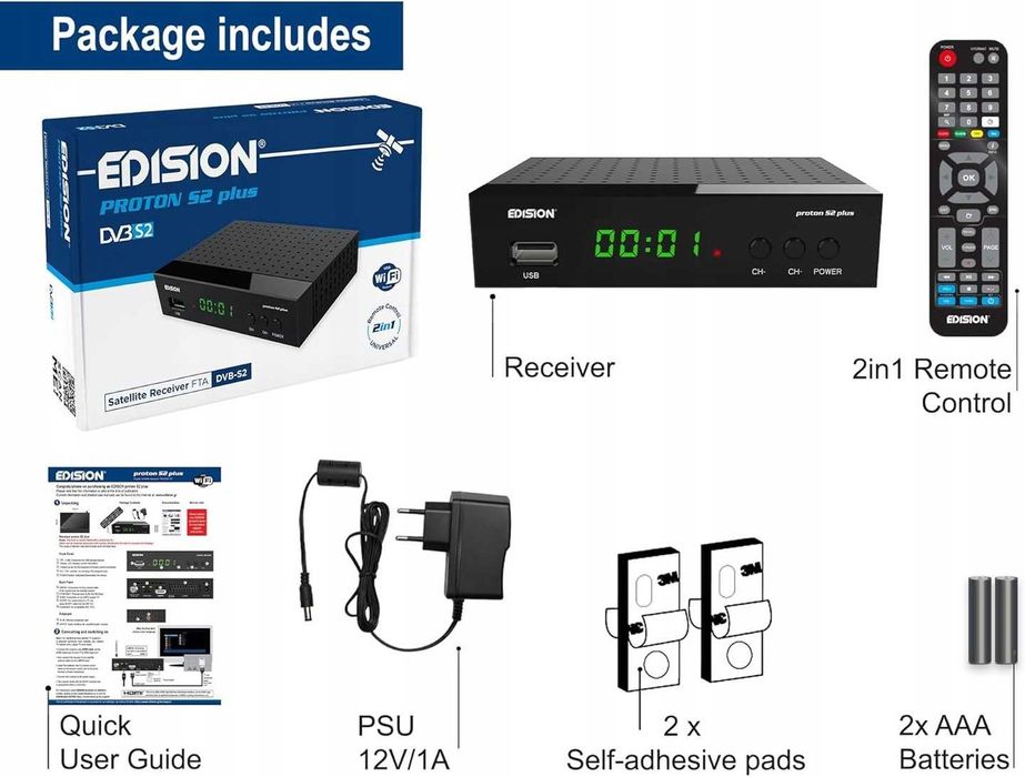 Tuner Edison PROTON S2 DVB-S2