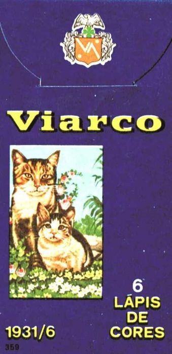 Viarco - 3 x caixas de lápis antigas - ORIGINAIS da época - anos 70