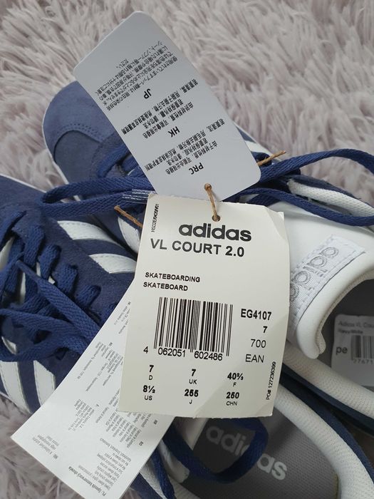 Nowe granatowe tenisówki Adidas zamsz i skóra 40 2/3