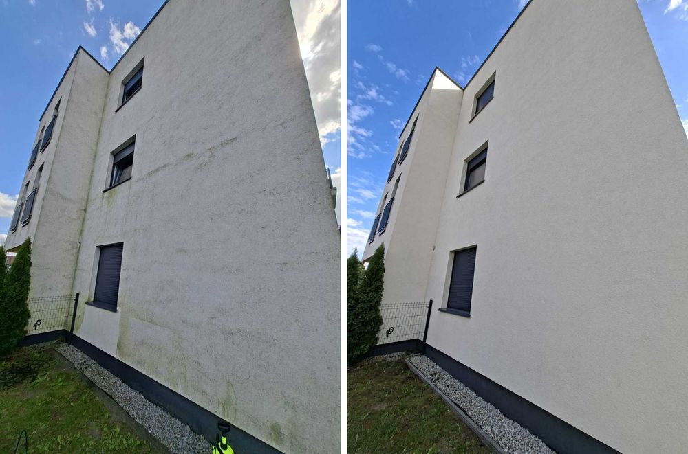 Mycie czyszczenie kostki brukowej, elewacji, dachów, płotów, paneli fv