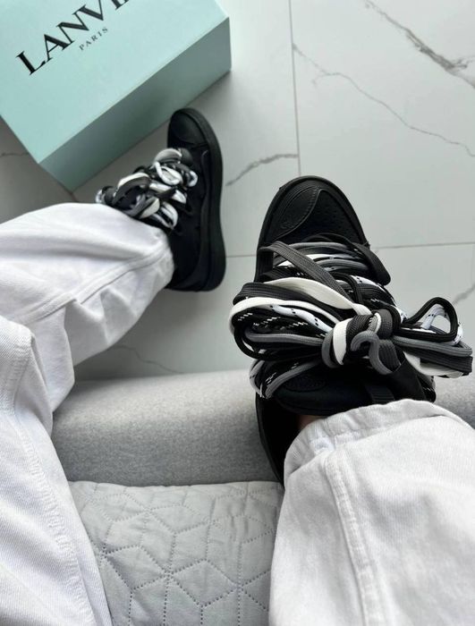 Кросівки Lanvin Curb Кроссовки Ланвин Black Rope Laces Mix: 3 350