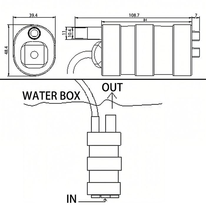Bomba Água 1000 L/ Hora 12v (NOVA)