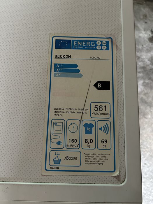 Maquina de secar roupa Becken