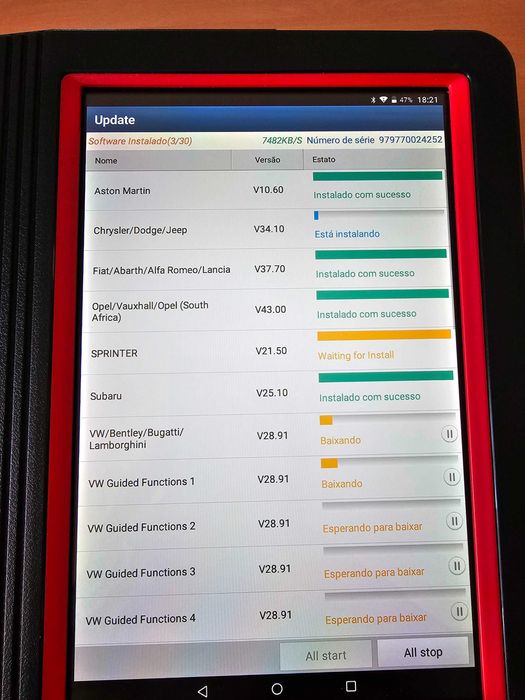 Máq. Diag. Auto Diagzone (Launch) Lig.Pesados.Elétric. Atualiz. Grátis